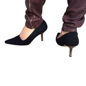 Gucci Size 4.5 C Black Wool Pointy Toe Pumps